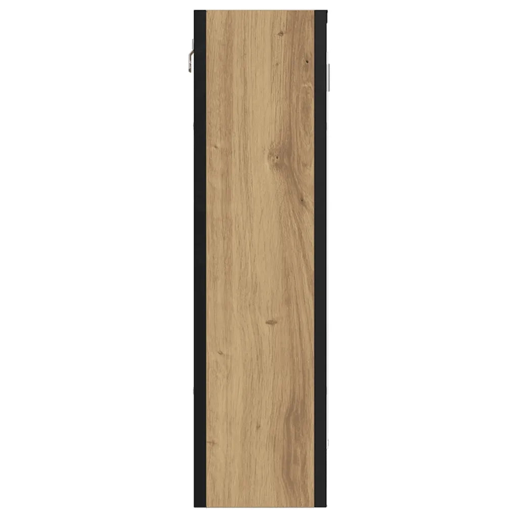 vidaXL Mobile Bagno Specchio Rovere Artigianale 60x16x60 cm Truciolato