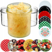 KADAX 10 pezzi Barattoli da 350 ml per miele, conserve, marmellata, tappi e coperchi Fi 82