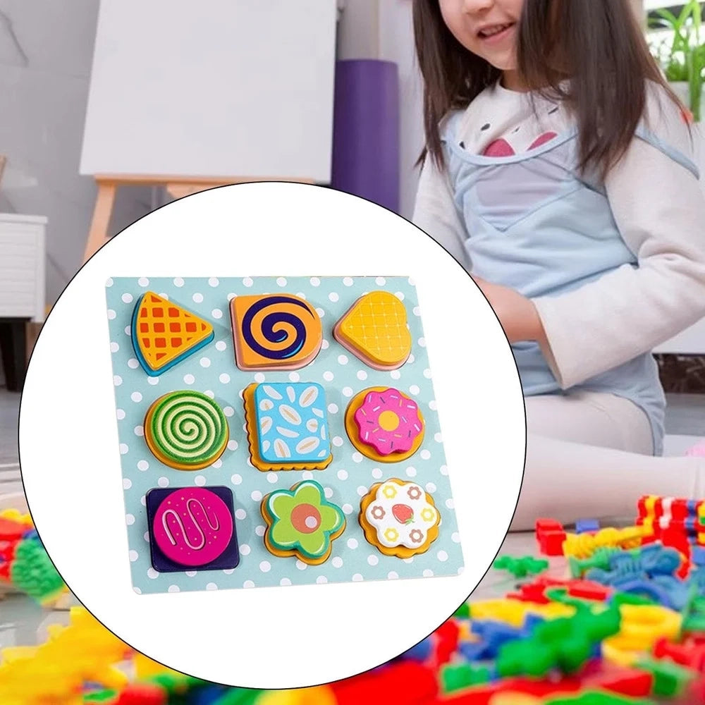 Trade Shop - Gioco Abbinamento Smistamento Forme Legno Educativo Forma Dolci Biscotti Per Bambini 07524 -