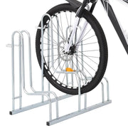Supporto per 3 Bici da Pavimento Autoportante Acciaio Zincato 4005569