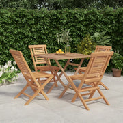 Set da Pranzo per Giardino 5 pz in Legno Massello di Teakcod mxl 125170