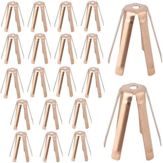 Supporti di distanza per golf - 20 pezzi - Calze di acciaio inossidabile regolabili - Adatti per 335/350/355/370 - Giallo oro - Diametro 2 cm - Altezza 2,5 cm - Shim golf