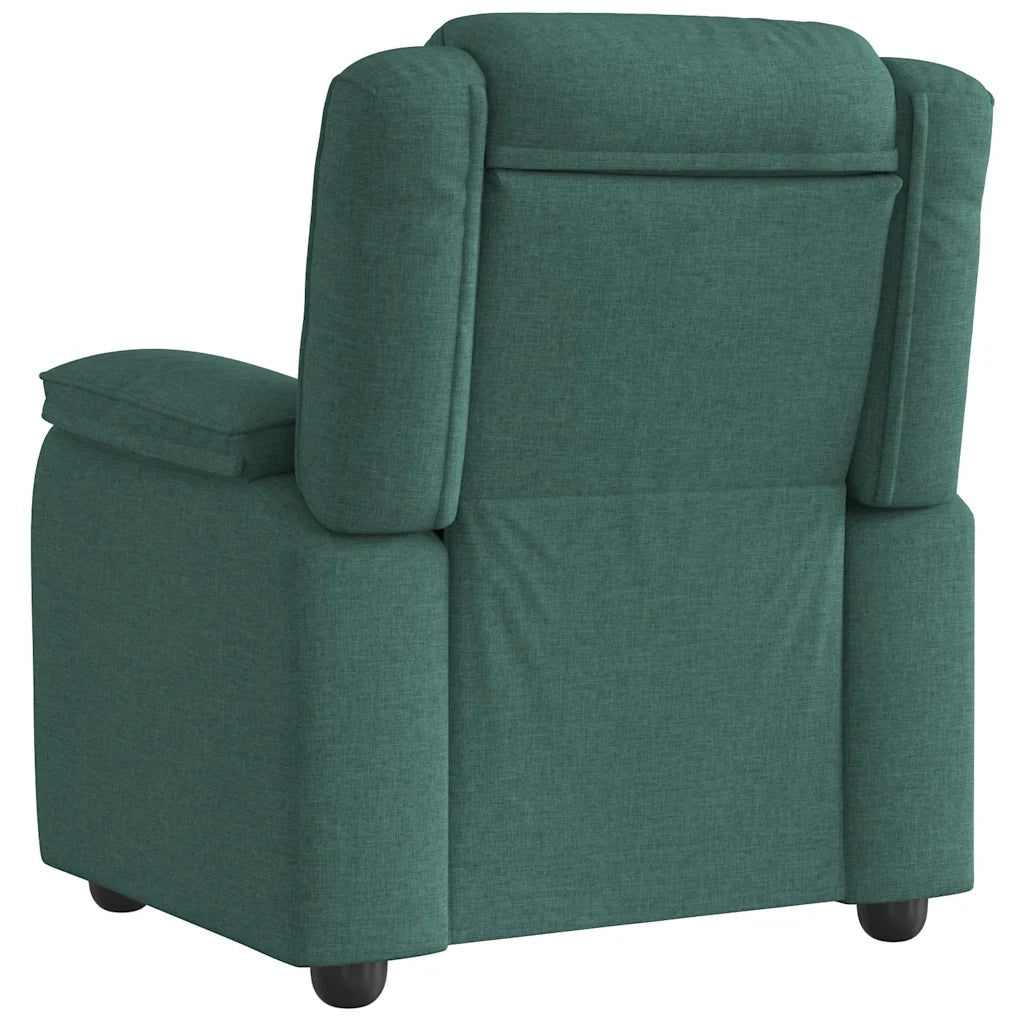 Divano Sedia-Poltrona Reclinabile in Tessuto Verde Scuro 599536