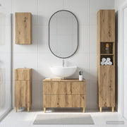 Set di Mobili da Bagno da 4 Pezzi DELFT Rovere Artigianale 3417953