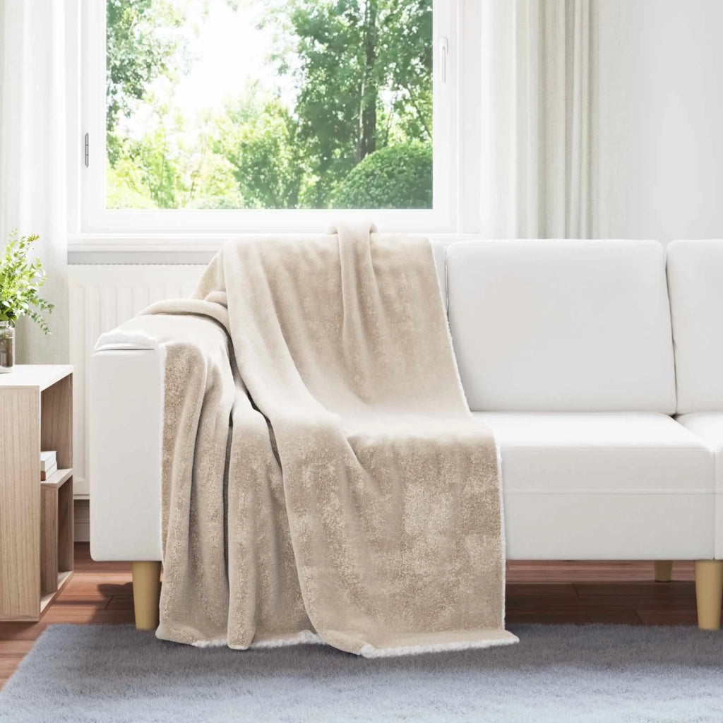 Coperta Beige 130 x 150 cm Panno