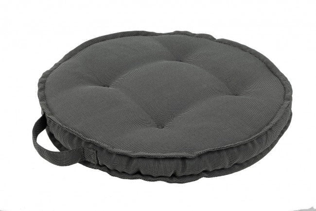 Cuscino Tondo Poly230 Carbon in Tessuto per Esterno