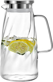 Karaf in vetroresina - 1,7 litri 62 oz - Teiera in vetroresina - Per acqua ghiacciata - Teiera - Per caffè e latte