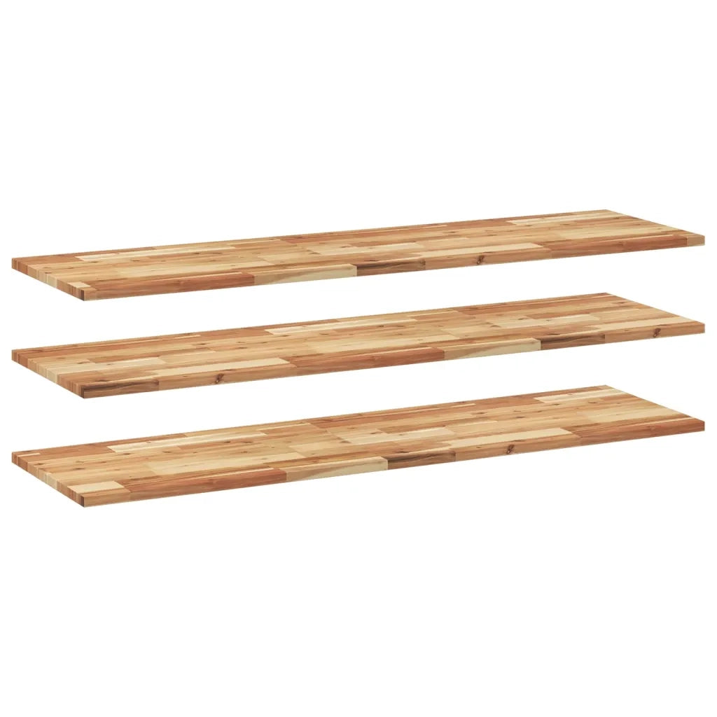 vidaXL Mensole da Parete 3 pz 140x40x2 cm Legno Acacia Rifinito a Olio