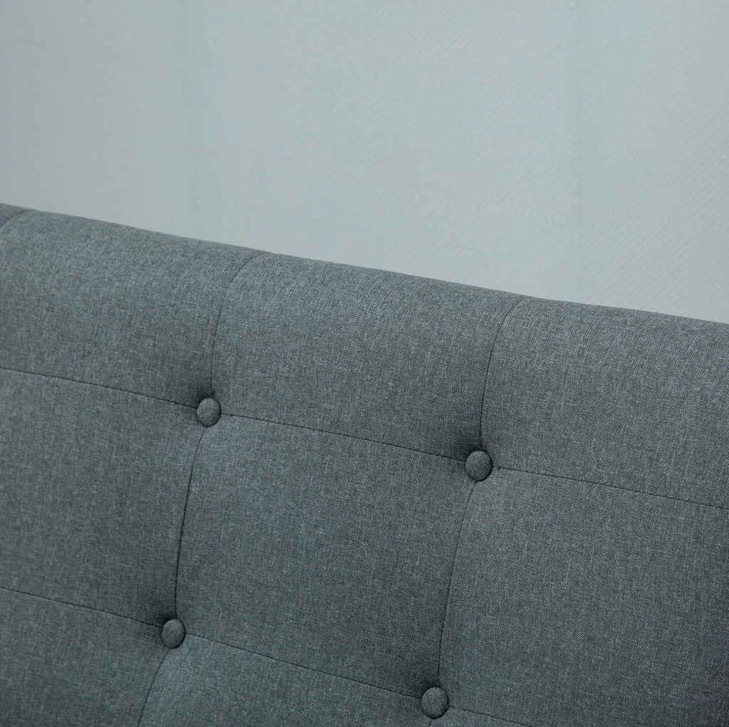 Divanetto 2 posti grigio scuro 115x66,5x73 cm