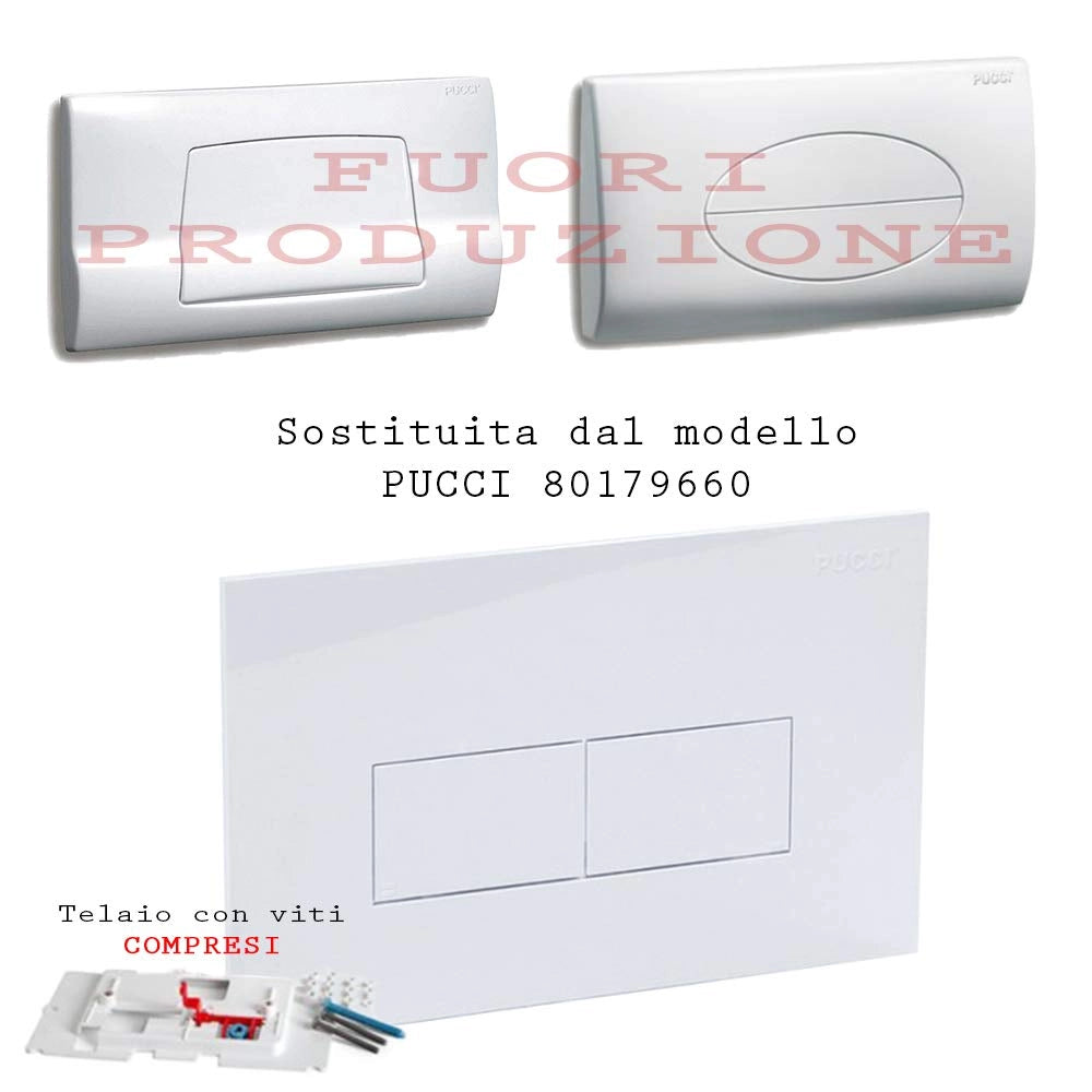 Kit Sara Mono Tasto Telaio + Placca CM.33 SP.1,2 Bianca Pucci