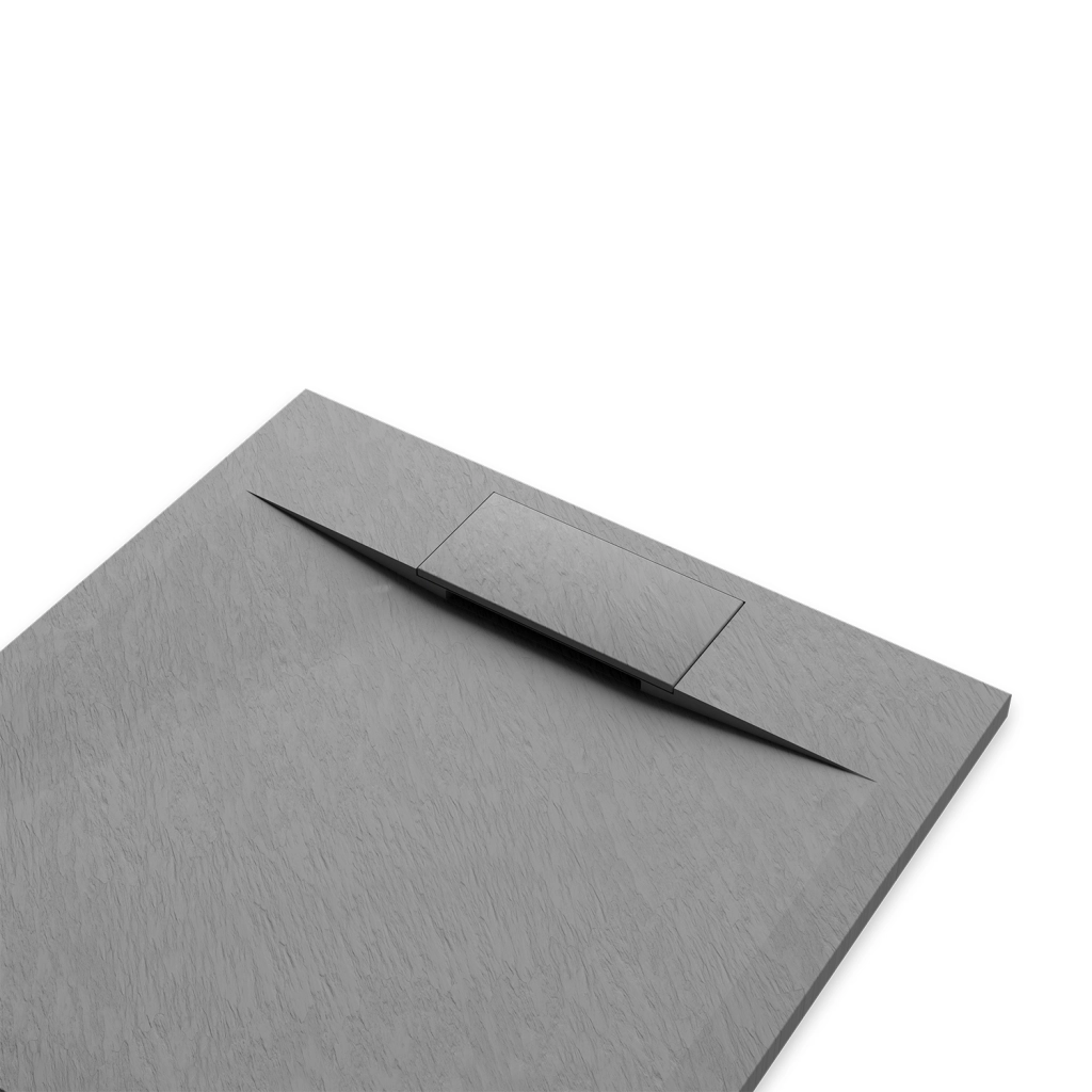 Piatto doccia 80x80 effetto pietra colore grigio | Cosmos