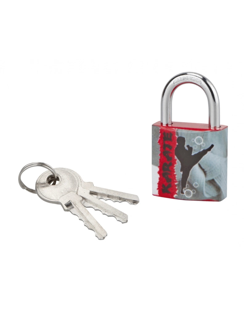 Lucchetto Line Sport Karate, acciaio, interno, arco in acciaio, 30 mm, 3 chiavi – THIRARD