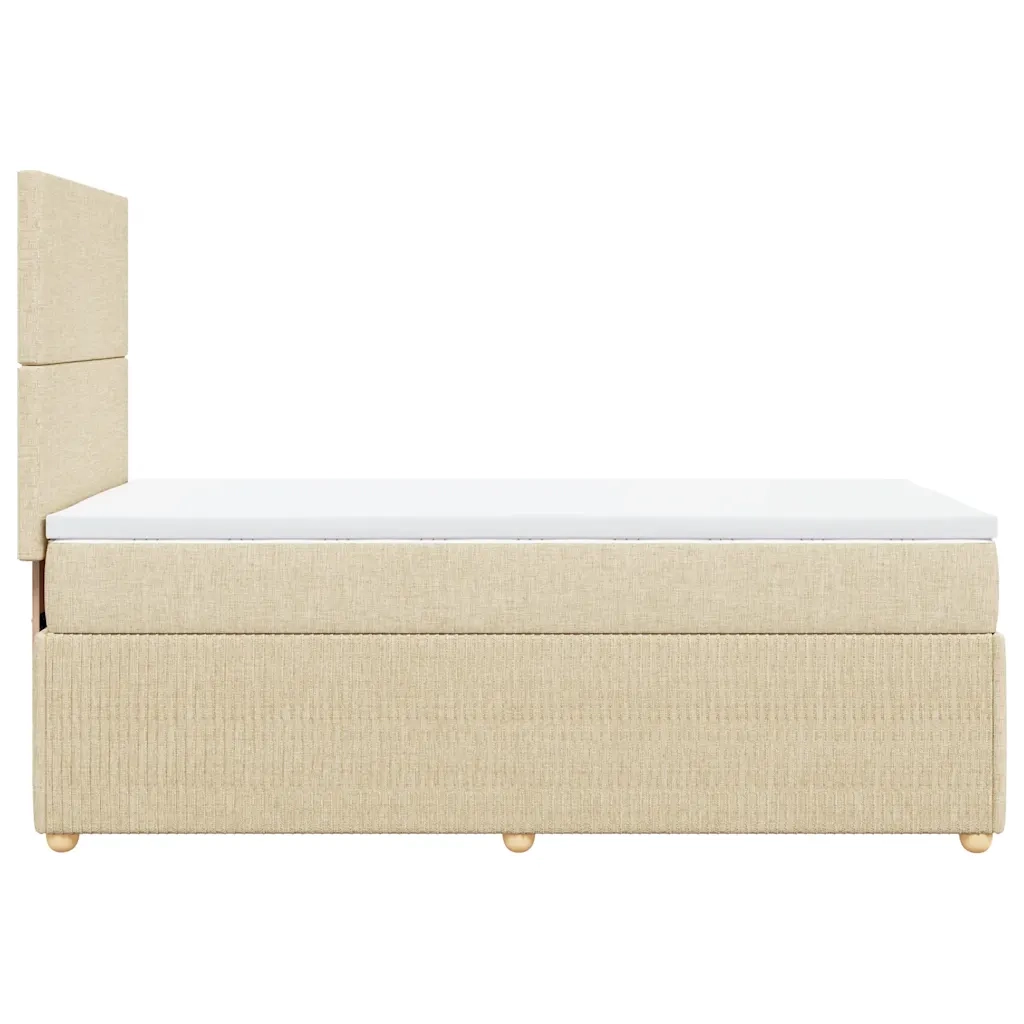 Giroletto a Molle con Materasso Crema 90x200 cm inTessuto 3291937
