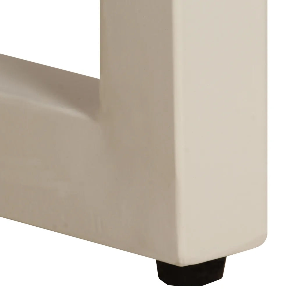 Tavolino da Salotto 100x50x35 cm Legno Massello Mango e Acciaio 247339