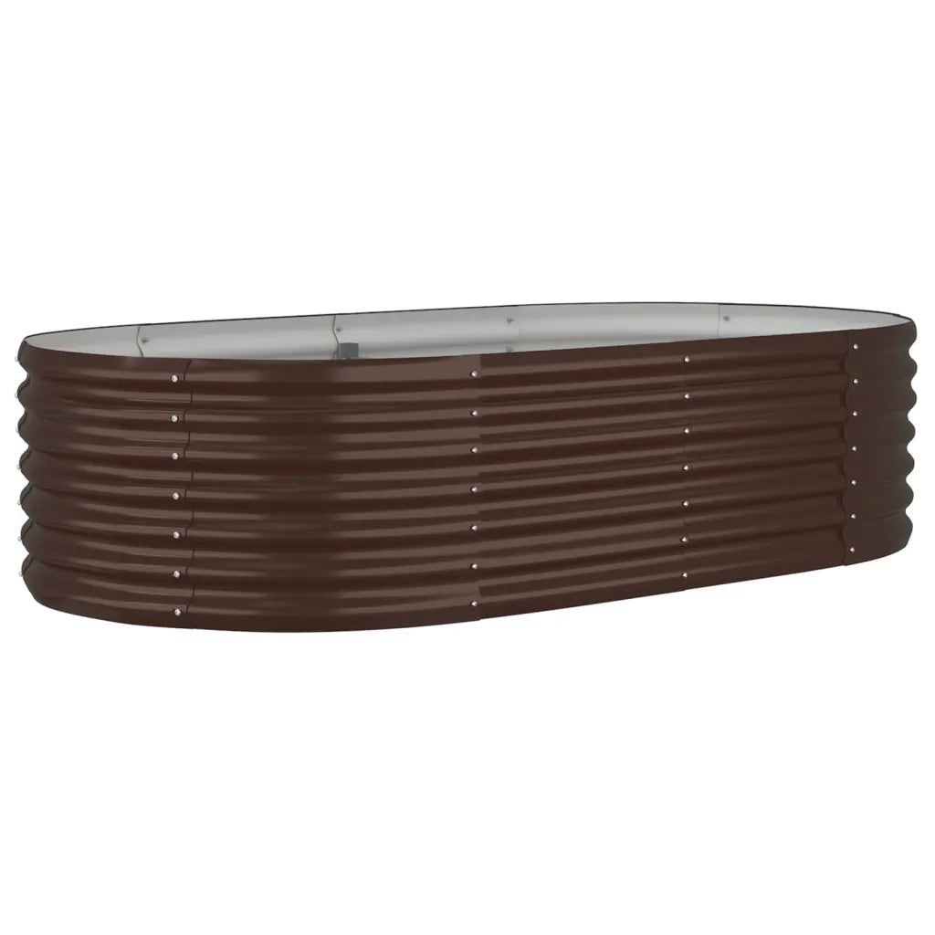 Letto Giardino Acciaio Zincato 152x80x36cm Marrone 318915