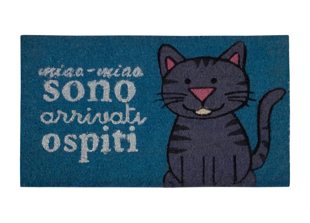 Zerbino Entrata Ingresso Casa Esterno Antiscivolo In Cocco Fortuna Dis. Gatto