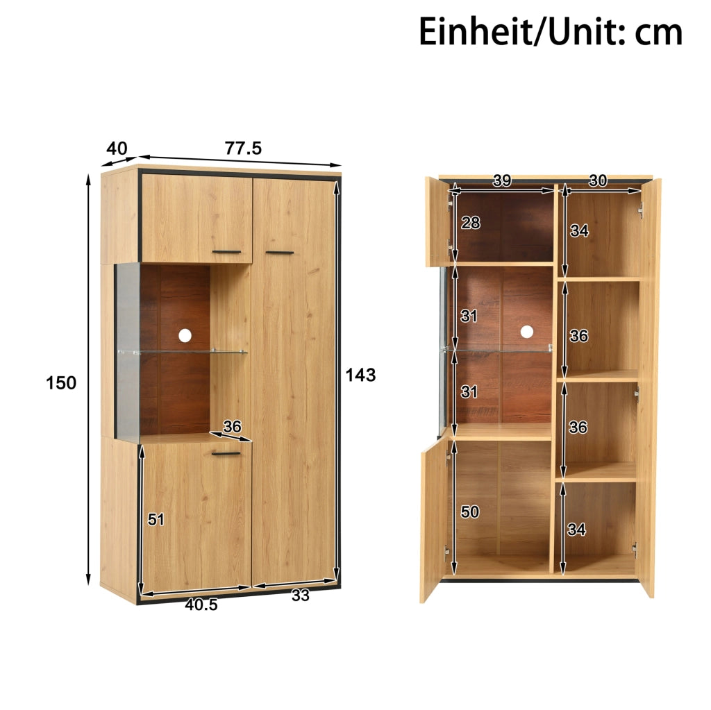 Vetrina moderna con illuminazione LED