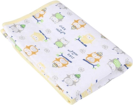 Allettamento Plus - Cuscino per coperta di cotone per bambini piccoli in giallo con disegno a motivi casual