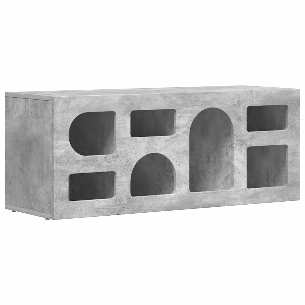 Mobile TV Grigio cemento 100 x 35 x 40 cm Legno multistrato 891267