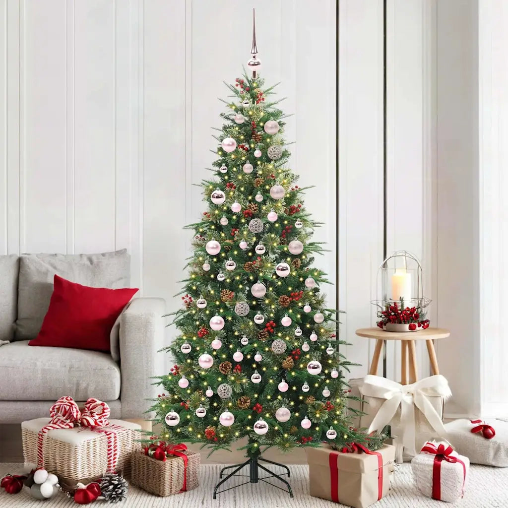 Albero di Natale Artificiale con Rami Pieghevoli Verde 180 cm 3397421