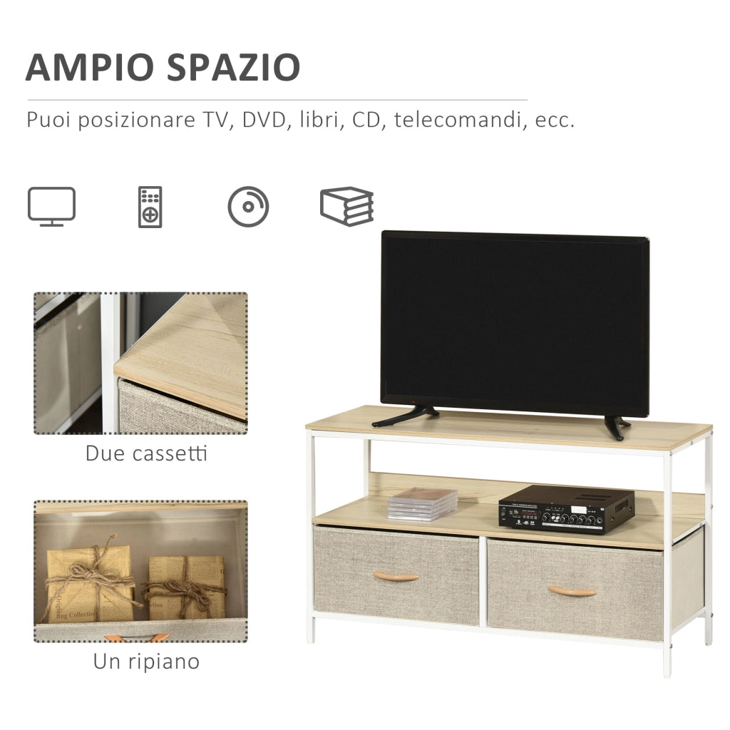 Mobile TV con Cassetti Pieghevoli ¨C zephmum ¨C Legno 98x29x56cm
