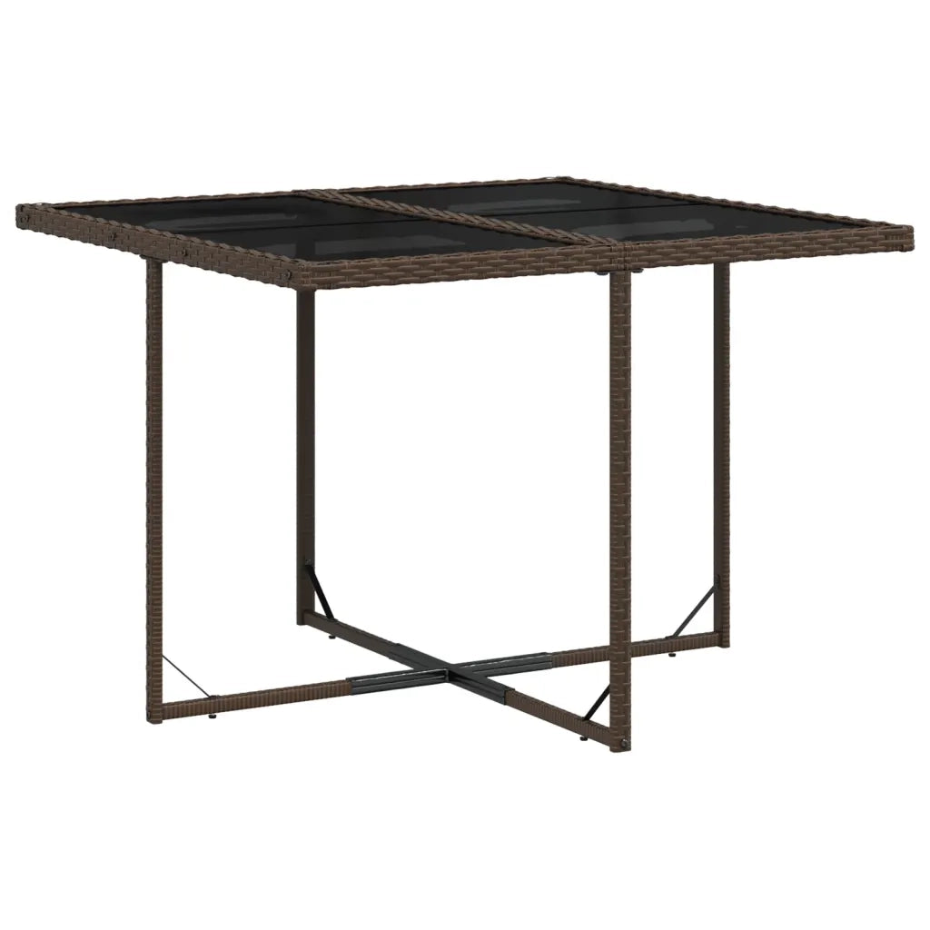 Set da Pranzo da Giardino 9pz con Cuscini Marrone in Polyrattan 3277904