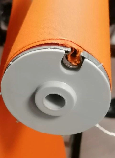 Calotta con foro per rullo tende da sole <i>(1 pezzo)</i> - Calotta per rullo da 60mm - Colore grigio 7035