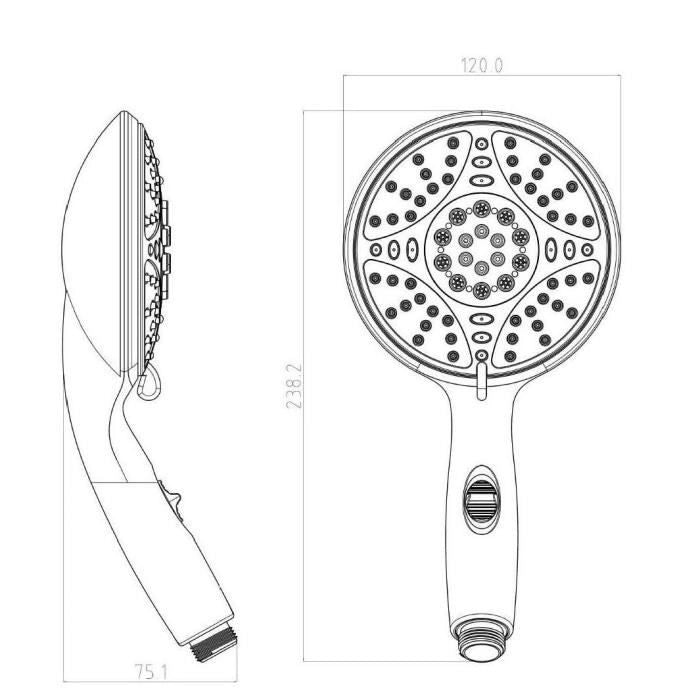 Chrome doccia Leptis 5d