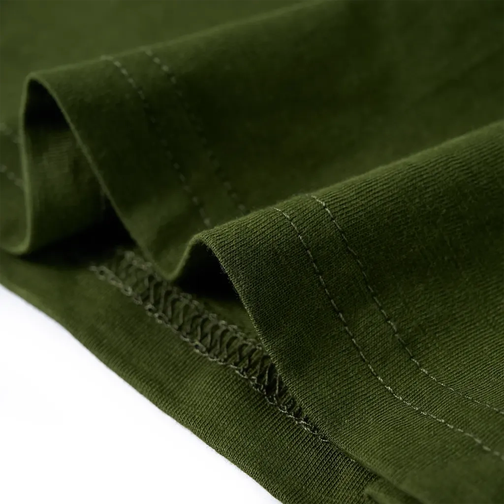 Maglietta per Bambini Maniche Lunghe Cachi Scuro 128 12637