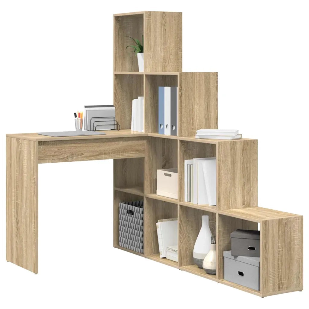 vidaXL Scrivania ad angolo rovere sonoma 101,5 x 149,5 x 149,5 cm