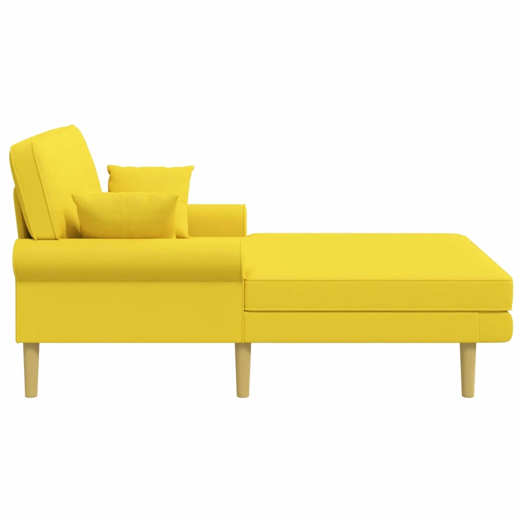 Chaise longue Giallo Chiaro Tessuto 42048090