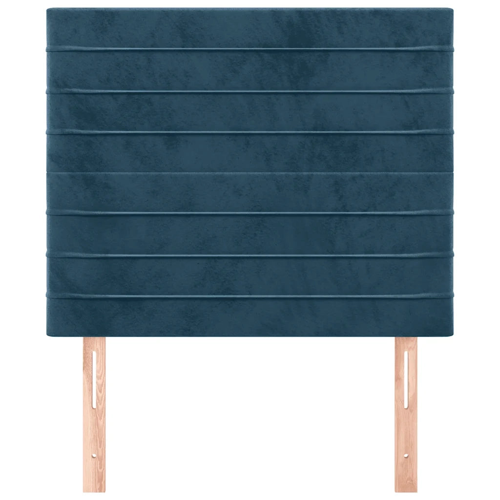 Testiera 2 pz Blu Scuro 80x5x78/88 cm in Velluto