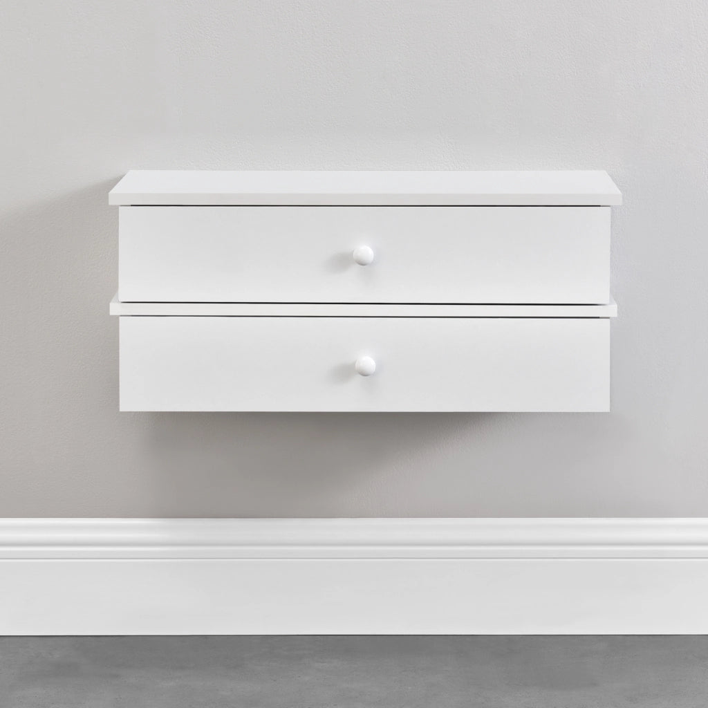 Set di 2 Mensole da Parete con Scomparto Chiuso 60 x 24 x 12,6 cm - Bianco [en.casa]