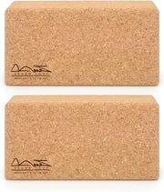 Set di Blocchi Yoga da 2 Materiale Naturale con Grip - Per Yoga Pilates Esercizi a Casa Fitness