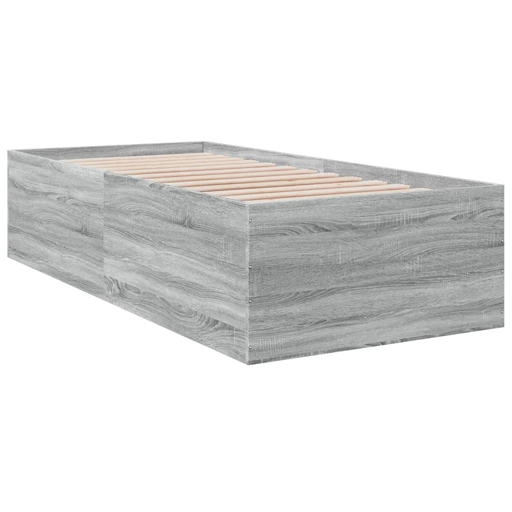 Giroletto-Struttura Letto Grigio Sonoma 75x190 cm in Legno Multistrato 925013