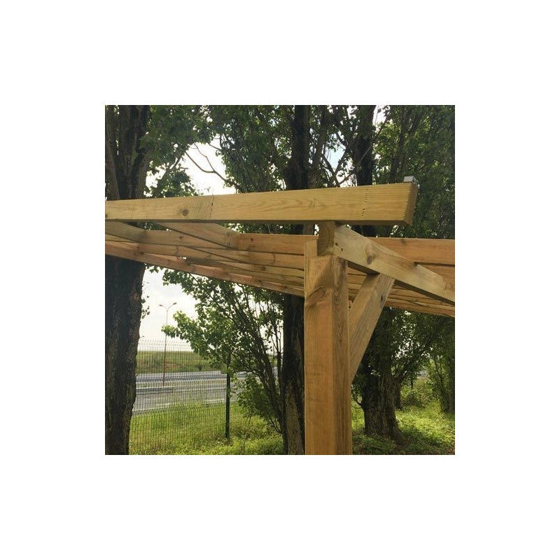 Tetto Couv'TerrasseÂ® in legno 3x8,6m - senza tetto