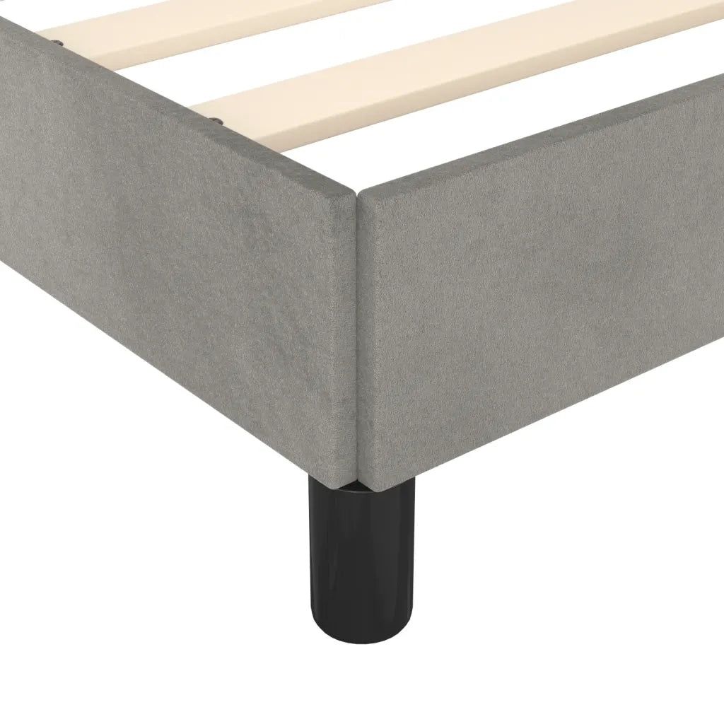 Giroletto senza Materasso-Struttura Letto Grigio Chiaro 100x200 cm Velluto 596495