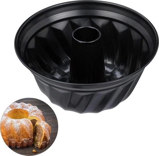 Tappeto di 25 cm a forma di turbante con finitura in marmo e biscotto, anticarbonio, nero