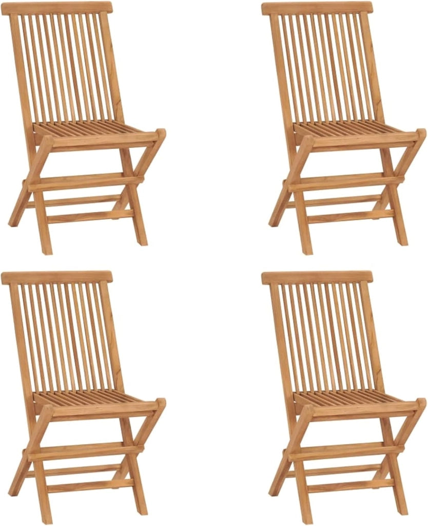 LAPOOH Set da pranzo da giardino pieghevole, set da 5 pezzi, tavolo e sedie da giardino, mobili da giardino, giardino, set da giardino, terrazza esterna, mobili da giardino in teak