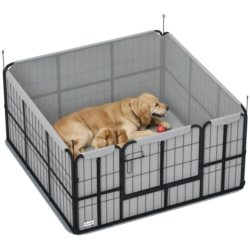 Cuccia per cani con porta ¨C zephmum ¨C 122x122x60 cm nero