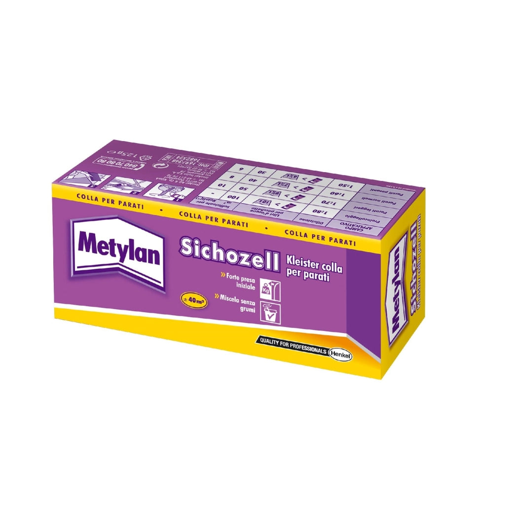 Colla per parati Metylan Sichozell 125 gr manifesti bordi adesivi fasce adesivo