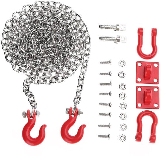Kit di catena per RC metallica, nuova, 100 cm, inclusa catena e bulloni.