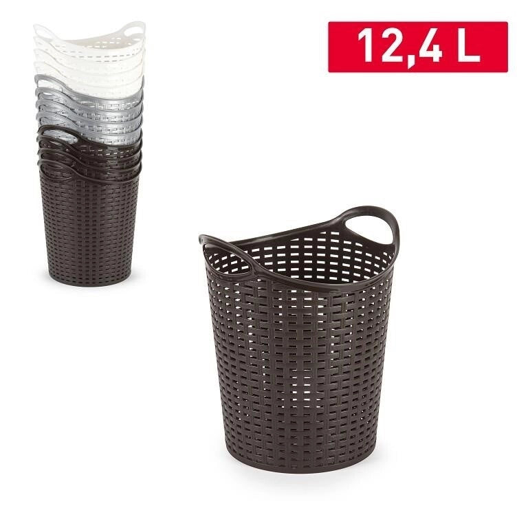 Cestino Organizer Multiuso Effetto Rattan 12,4 Litri 28,5 x 33,5 cm Vari Colori