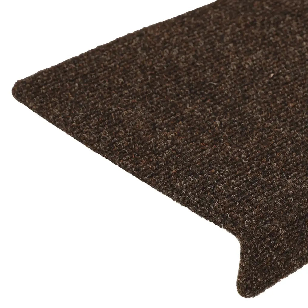 Tappetini per scale autoadesivi 30 pz | Gradini per Scale 65x21x4 cm marrone bordo rettangolare