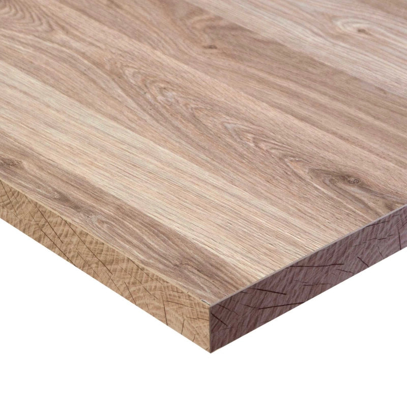 Top tavolo nobilitato rovere naturale quadro cm 80x1,8x80