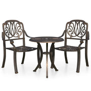 Set da giardino bistrot mobili da esterno terrazza 3 pezzi in fusione di alluminio bronzo 02_0013506
