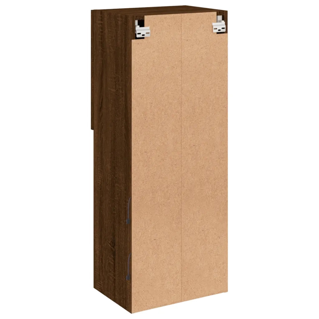 Mobile TV con Luci LED Rovere Marrone 40,5x30x102 cm 837063