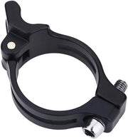 Adattatore per deragliatore - klem per frame da corsa - 31,8 mm - adatto per biciclette da corsa - nero - per soldatura.