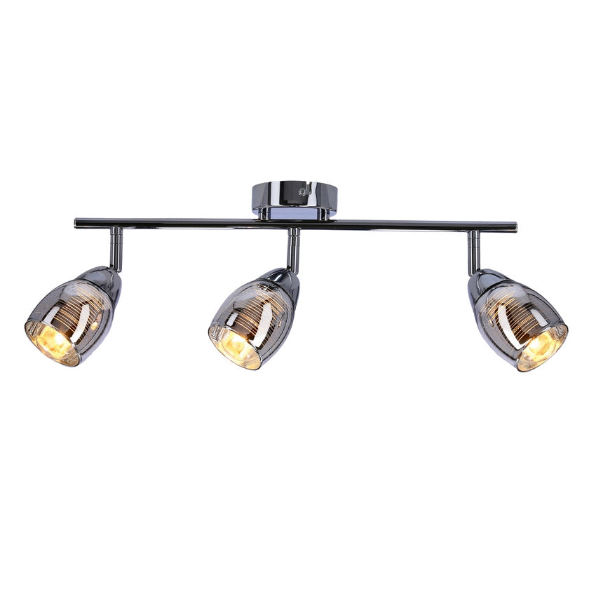 Plafoniera Candellux Milton 3 luci E14 cromo vetro