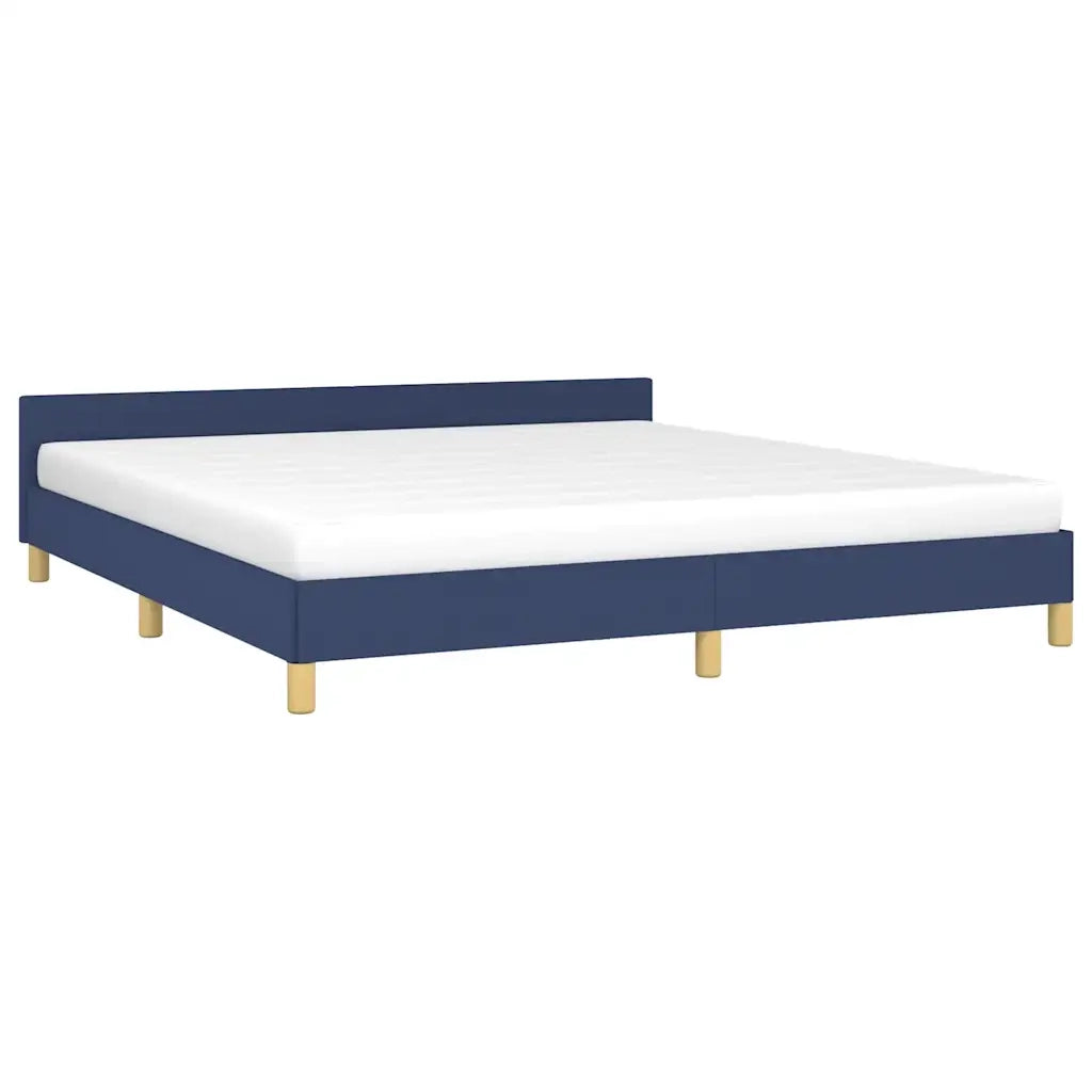 Giroletto con Testiera senza Materasso Blu 180x200 cm Tessuto